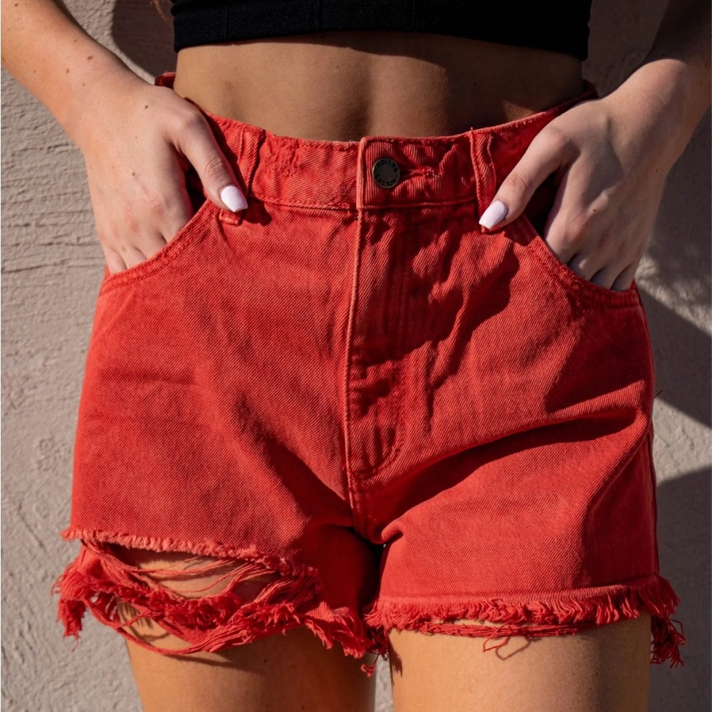 ROLLA'S Duster High Rise Slim Shorts Layla Red 25
